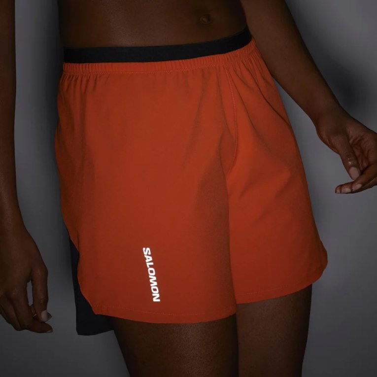 Orange Salomon Cross 5'' Women's Running Shorts | PH 54120L